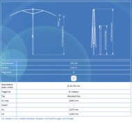 STEELO™ 200.C8 Schirmgestell - Grösse und Form